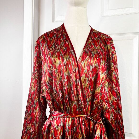 Oscar de la Renta Pink Label | Vintage | Burnt Orange and Green | Sz 1X - Picture 4 of 8